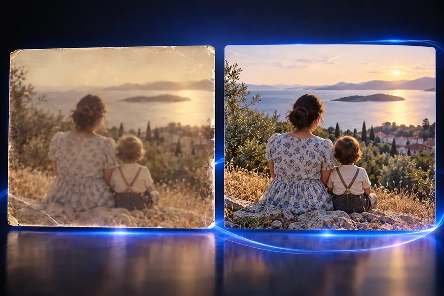Clearer outdoor photograph after enhancement